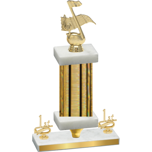 Premium Single Gold Glacier First Place Music Trophy