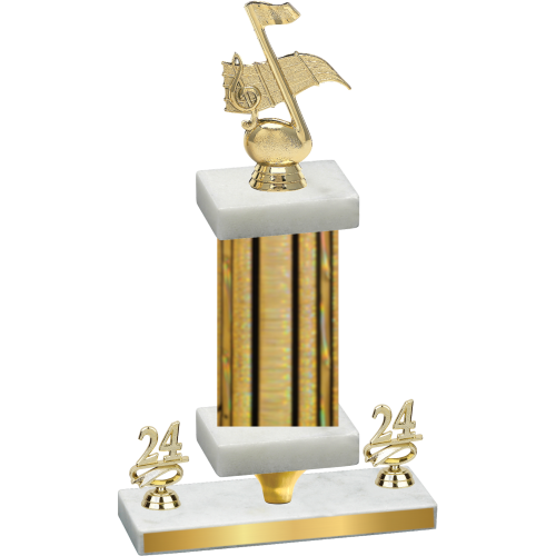 Premium Single Gold Glacier Year Music Trophy