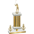Premium Single Gold Glacier Victory Golf Trophy