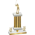 Premium Single Gold Glacier Year Golf Trophy