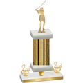 Premium Single Gold Glacier Second Place Golf Trophy