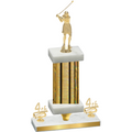 Premium Single Gold Glacier Fourth Place Golf Trophy