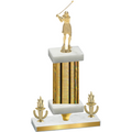 Premium Single Gold Glacier Victory Golf Trophy