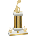 Premium Single Gold Glacier Second Place Golf Trophy