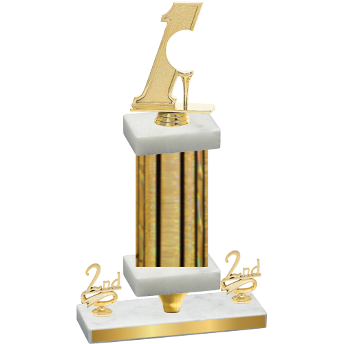 Premium Single Gold Glacier Second Place Golf Trophy
