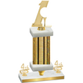 Premium Single Gold Glacier Fourth Place Golf Trophy