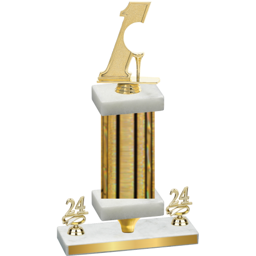 Premium Single Gold Glacier Year Golf Trophy