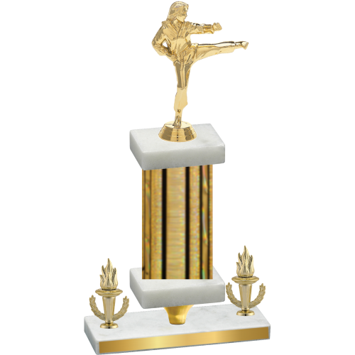 Premium Single Gold Glacier Victory Karate Trophy