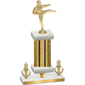 Premium Single Gold Glacier Victory Karate Trophy