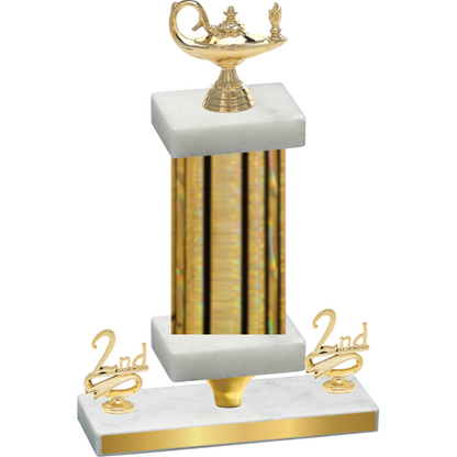 Premium Single Gold Glacier Second Place Academics Trophy