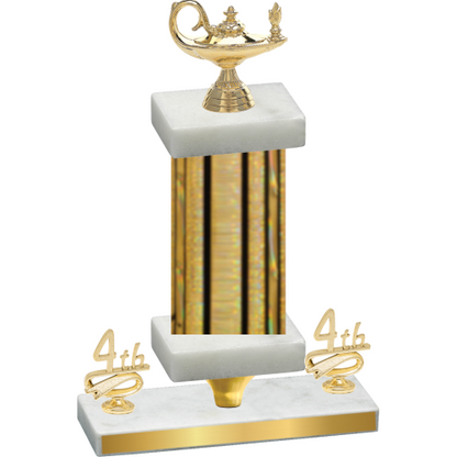 Premium Single Gold Glacier Fourth Place Academics Trophy