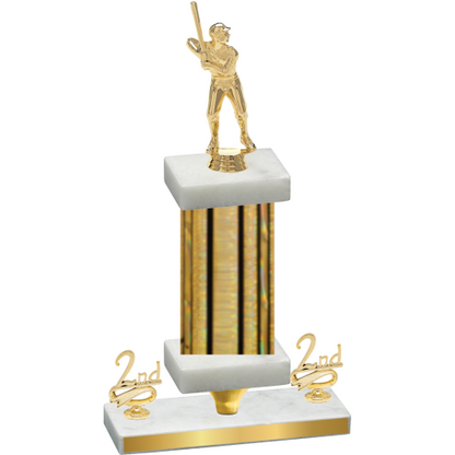 Premium Single Gold Glacier Second Place Baseball Trophy