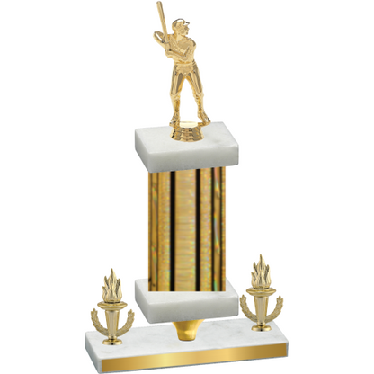 Premium Single Gold Glacier Victory Baseball Trophy