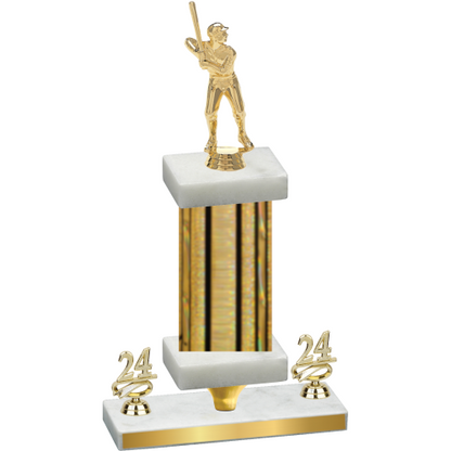 Premium Single Gold Glacier Year Baseball Trophy