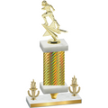 Premium Single Gold Carbon Fiber Victory Football Trophy