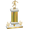 Premium Single Gold Carbon Fiber Fourth Place Soccer Trophy