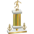 Premium Single Gold Carbon Fiber Victory Soccer Trophy