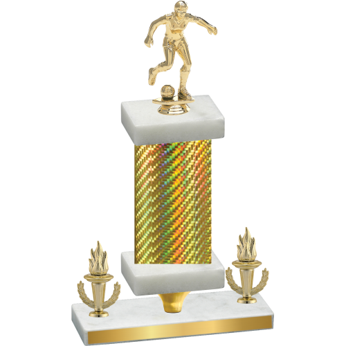 Premium Single Gold Carbon Fiber Victory Soccer Trophy