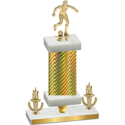 Premium Single Gold Carbon Fiber Victory Soccer Trophy