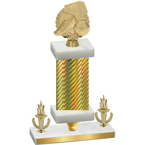 Premium Single Gold Carbon Fiber Victory Soccer Trophy