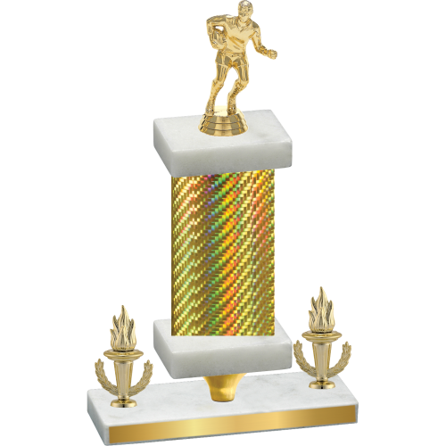 Premium Single Gold Carbon Fiber Victory Rugby Trophy