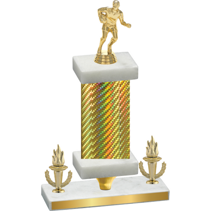 Premium Single Gold Carbon Fiber Victory Rugby Trophy