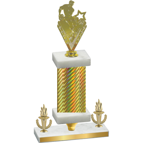 Premium Single Gold Carbon Fiber Victory Rugby Trophy