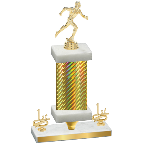 Premium Single Gold Carbon Fiber First Place Running Trophy