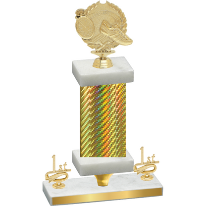 Premium Single Gold Carbon Fiber First Place Running Trophy