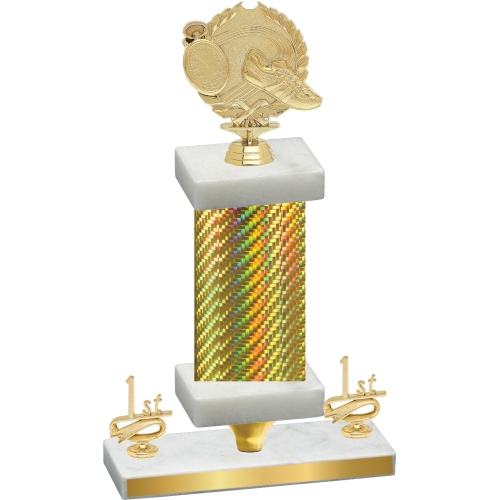 Premium Single Gold Carbon Fiber First Place Running Trophy