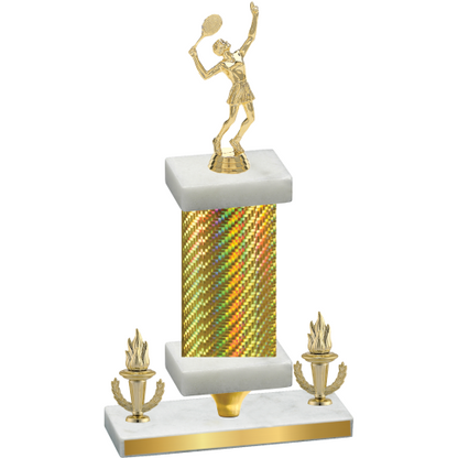 Premium Single Gold Carbon Fiber Victory Tennis Trophy