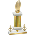 Premium Single Gold Carbon Fiber Victory Football Trophy