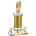 Premium Single Gold Carbon Fiber Year Football Trophy