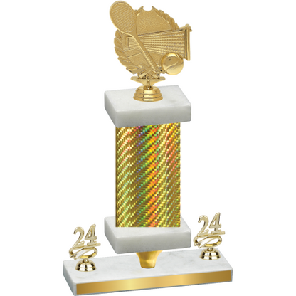 Premium Single Gold Carbon Fiber Year Tennis Trophy