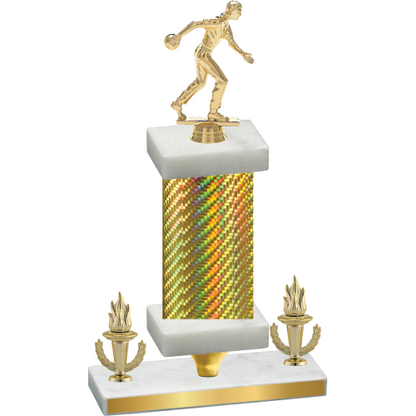 Premium Single Gold Carbon Fiber Victory Bowling Trophy