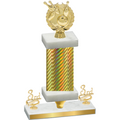 Premium Single Gold Carbon Fiber Third Place Bowling Trophy