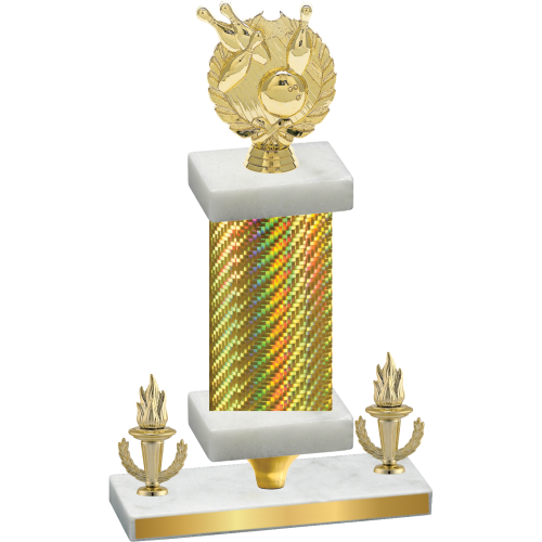 Premium Single Gold Carbon Fiber Victory Bowling Trophy