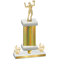 Premium Single Gold Carbon Fiber Fourth Place Volleyball Trophy