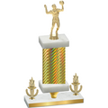 Premium Single Gold Carbon Fiber Victory Volleyball Trophy