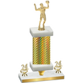 Premium Single Gold Carbon Fiber Year Volleyball Trophy