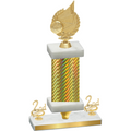 Premium Single Gold Carbon Fiber Second Place Volleyball Trophy