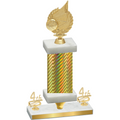 Premium Single Gold Carbon Fiber Fourth Place Volleyball Trophy