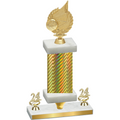 Premium Single Gold Carbon Fiber Year Volleyball Trophy