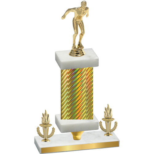 Premium Single Gold Carbon Fiber Victory Swimming Trophy