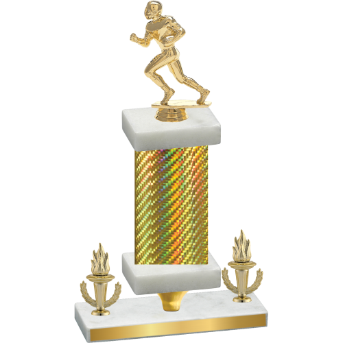 Premium Single Gold Carbon Fiber Victory Football Trophy