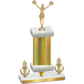 Premium Single Gold Carbon Fiber Victory Cheerleading Trophy