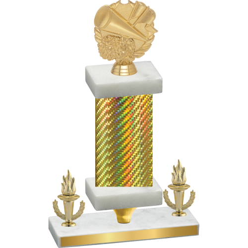 Premium Single Gold Carbon Fiber Victory Cheerleading Trophy