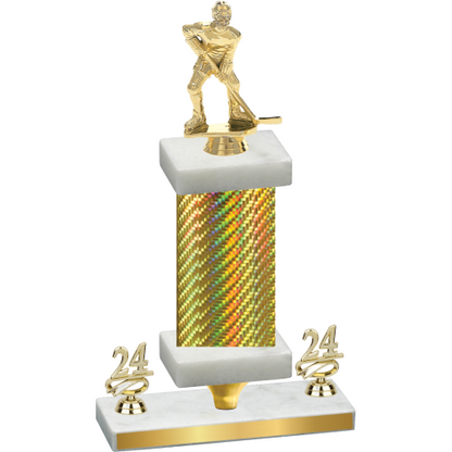 Premium Single Gold Carbon Fiber Year Hockey Trophy