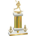 Premium Single Gold Carbon Fiber Victory Lacrosse Trophy