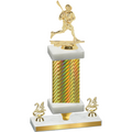 Premium Single Gold Carbon Fiber Year Lacrosse Trophy